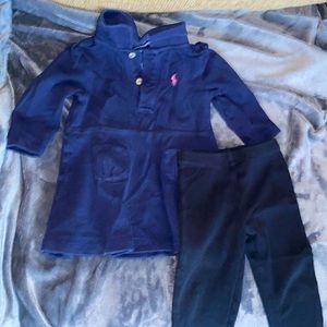 Ralph Lauren Baby Tunic & Carter’s Black Leggings
